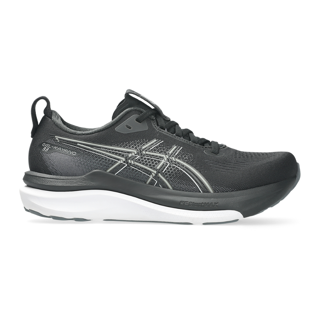 Asics Gel Kayano 33 — Black - Black — Size B — Width 10 — Front View