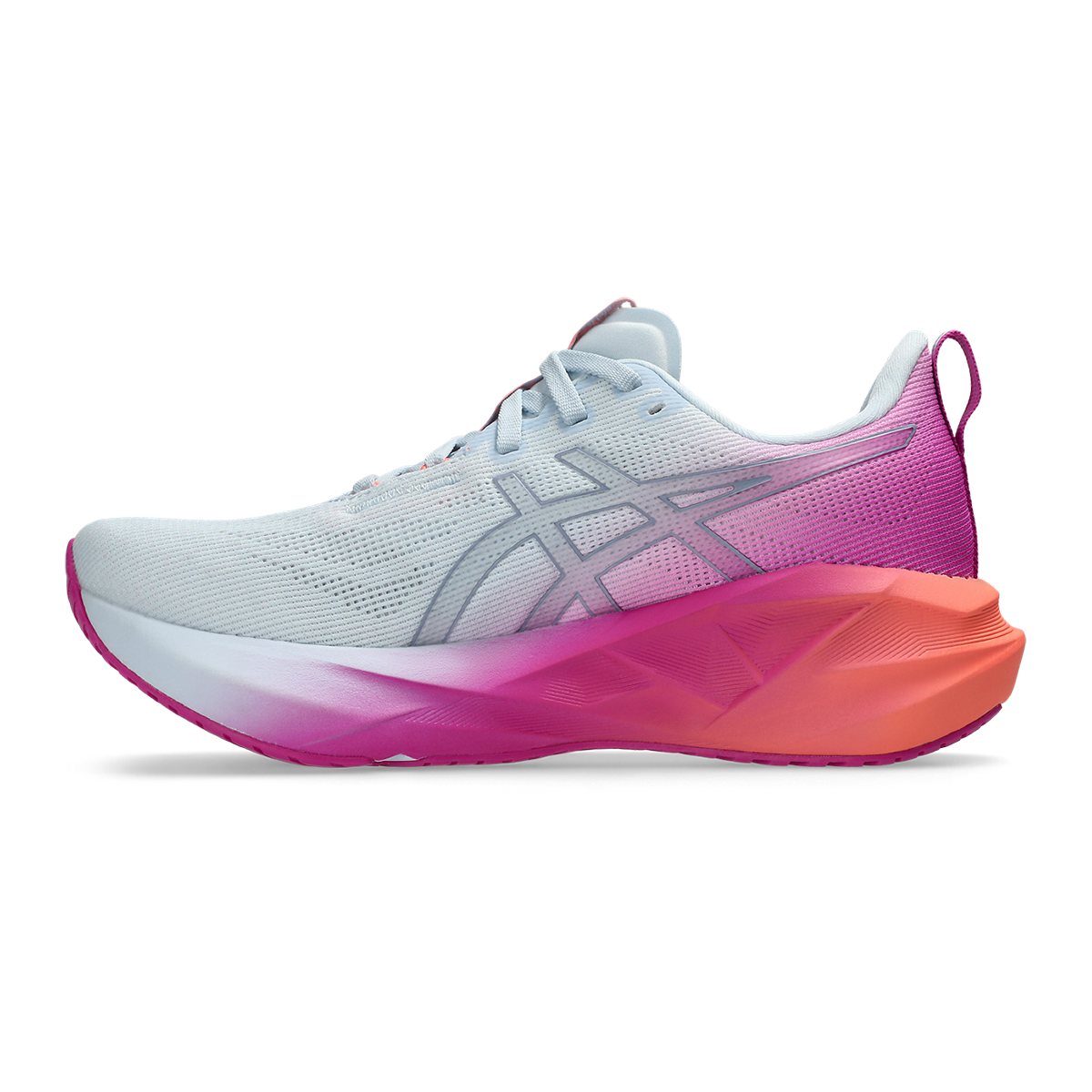 Asics Novablast 5 — Sky - Digital Sakura — Size B — Width 5 — Side View