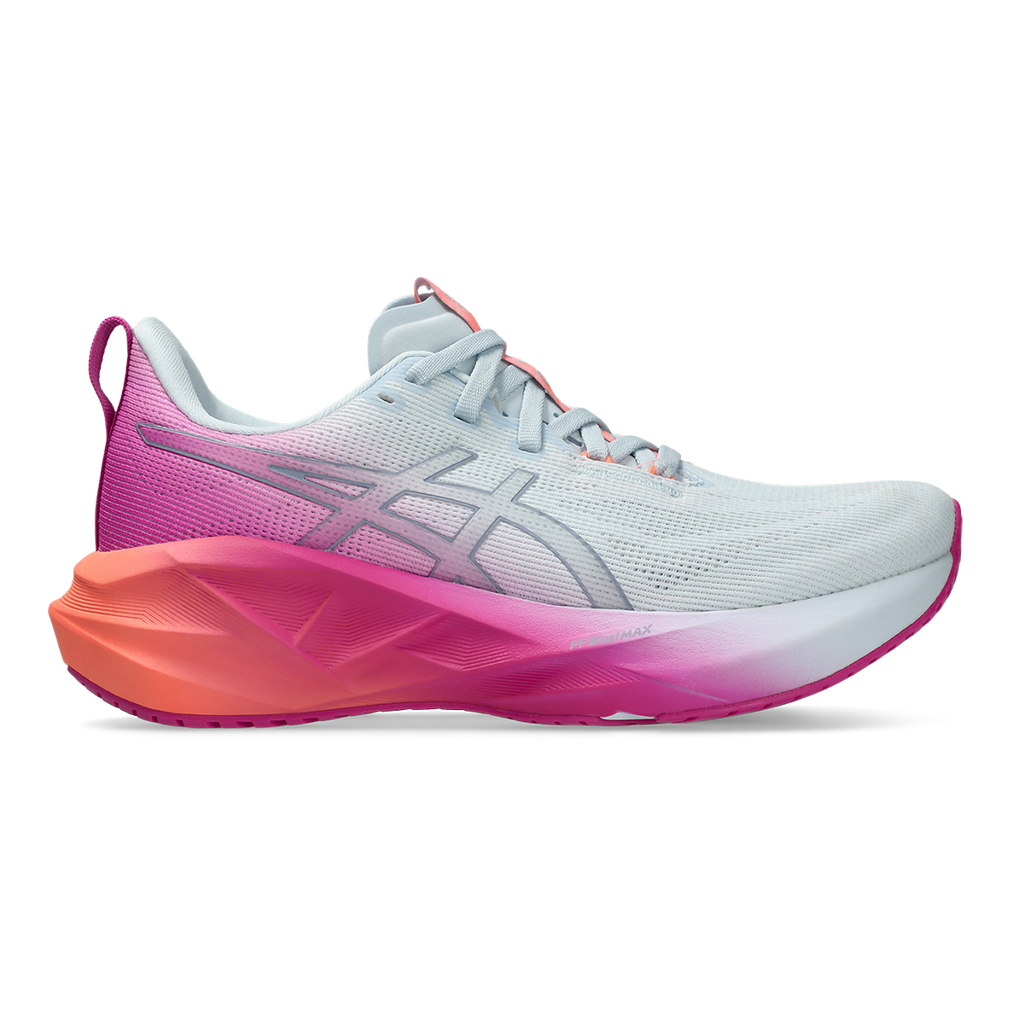 Asics Novablast 5 — Sky - Digital Sakura — Size B — Width 5 — Front View