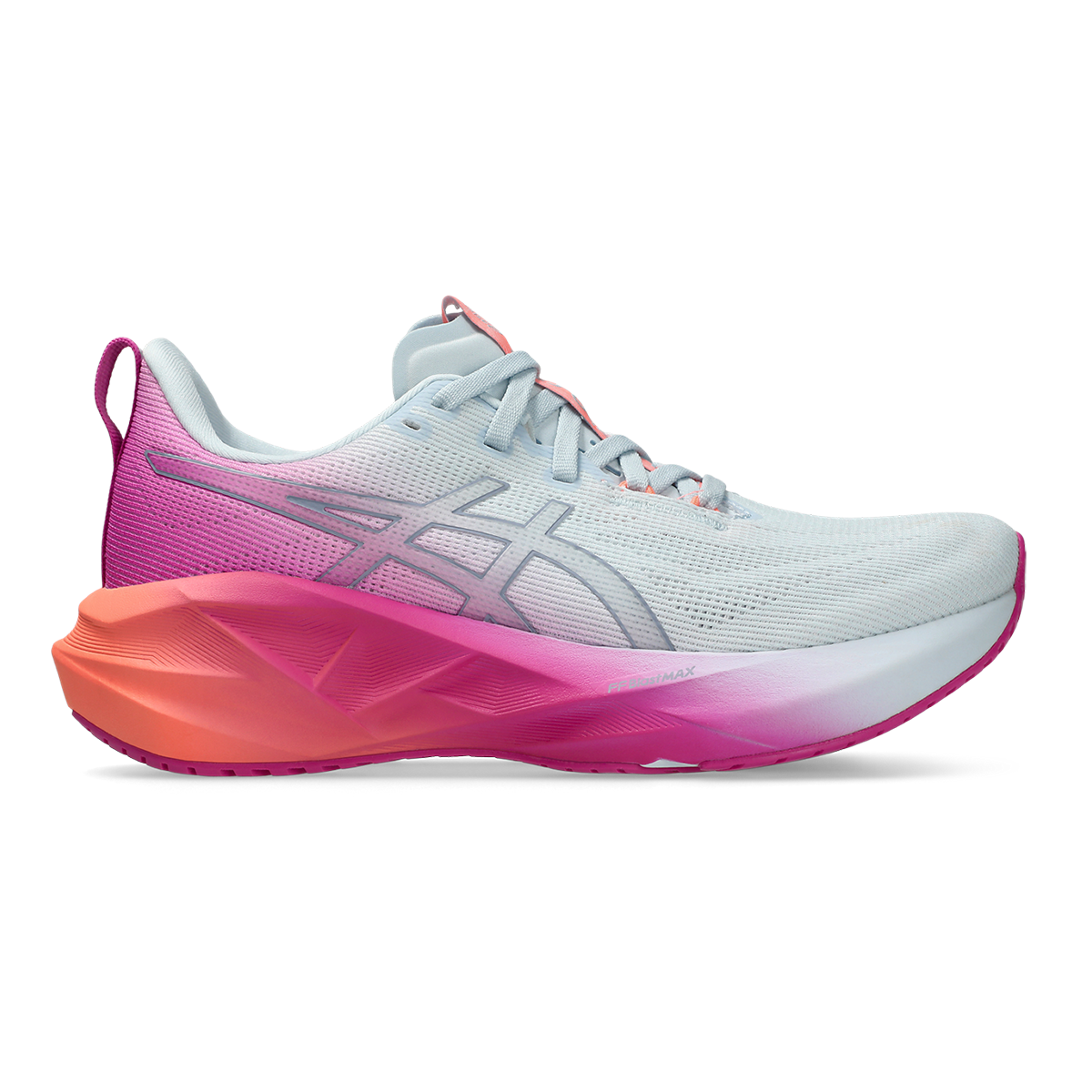 Asics Novablast 5 — Sky - Digital Sakura — Size B — Width 5 — Front View
