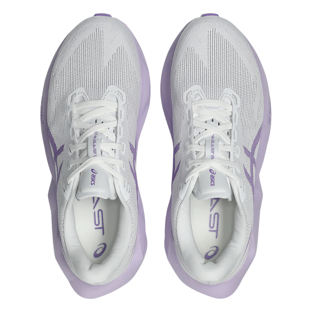 Asics Novablast 6 — White - Murasaki — Size D — Width 5.5 — Alternate View 43