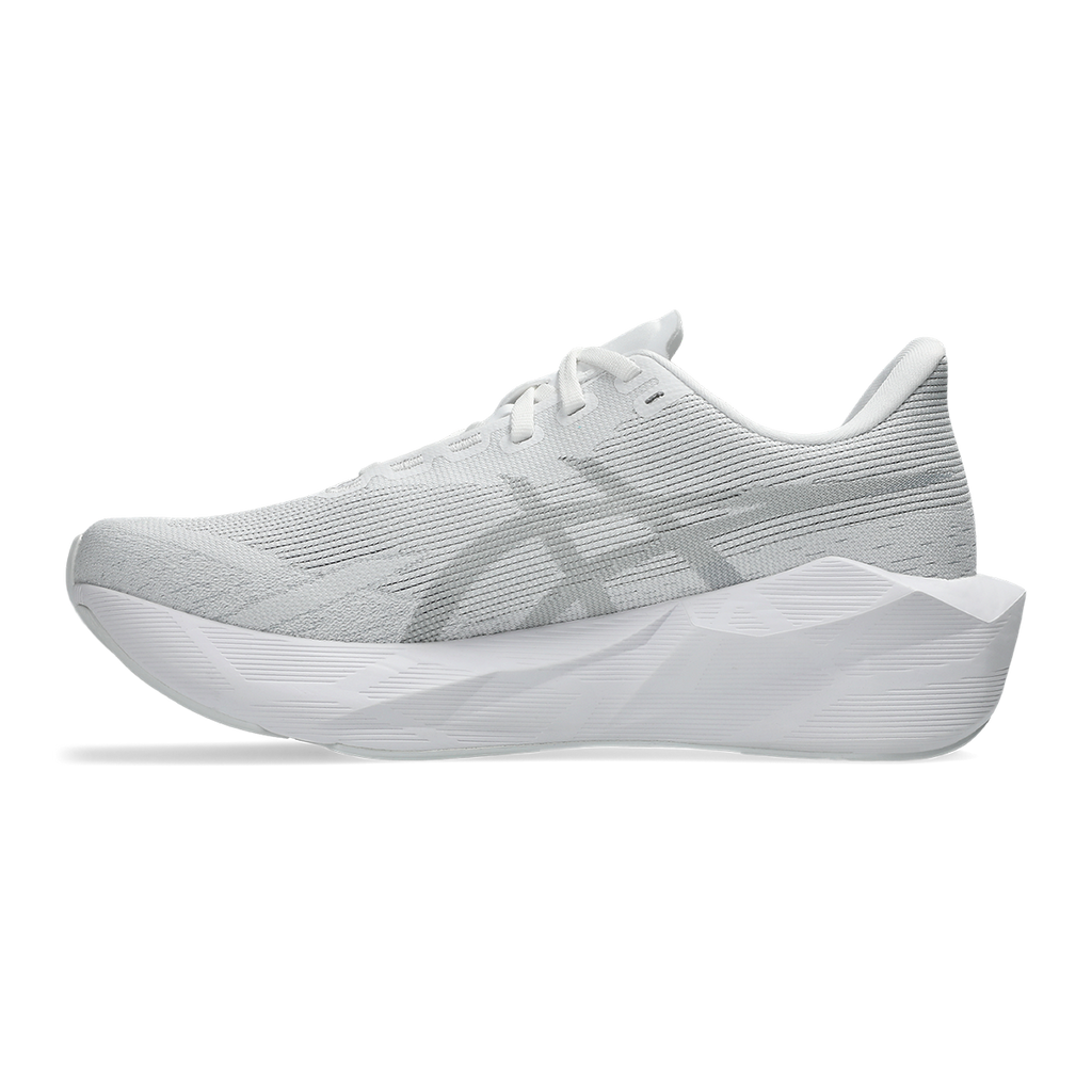 Asics Novablast 6 — White - Murasaki — Size D — Width 5.5 — Lifestyle View