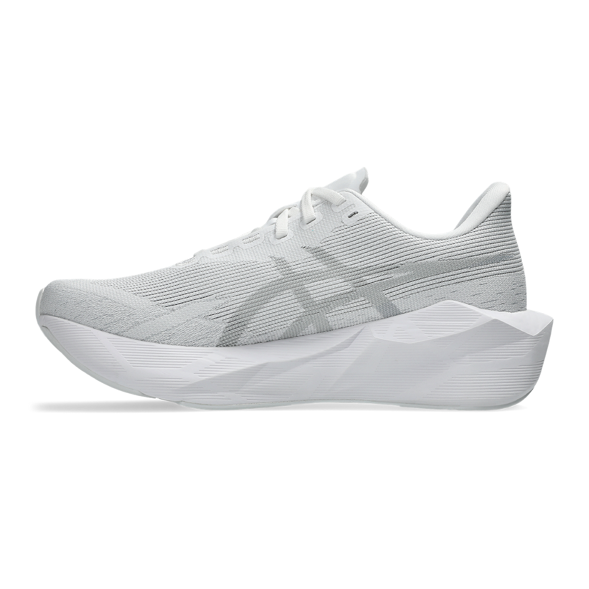 Asics Novablast 6 — White - Murasaki — Size D — Width 5.5 — Lifestyle View