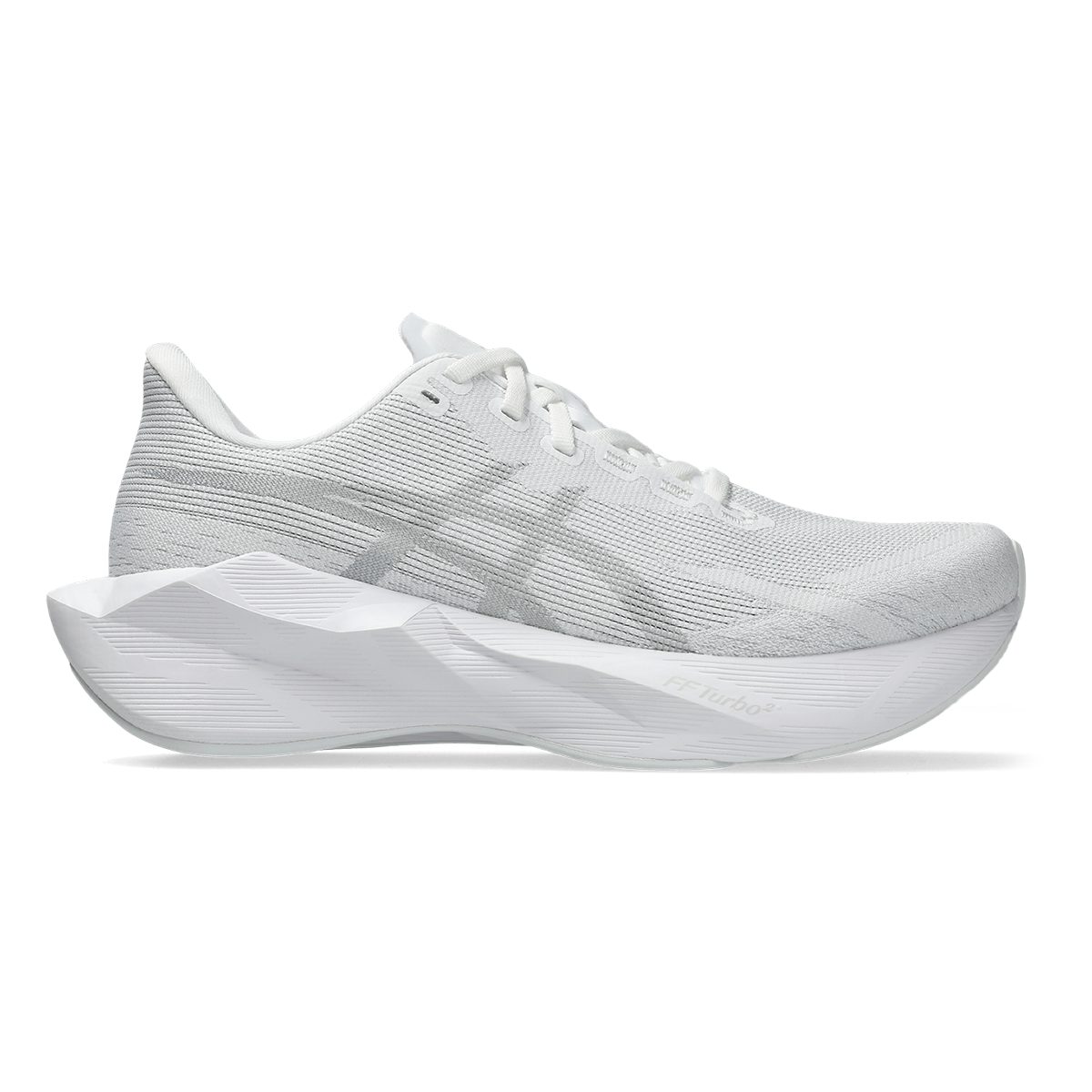 Asics Novablast 6 — White - Murasaki — Size D — Width 5.5 — Detail View