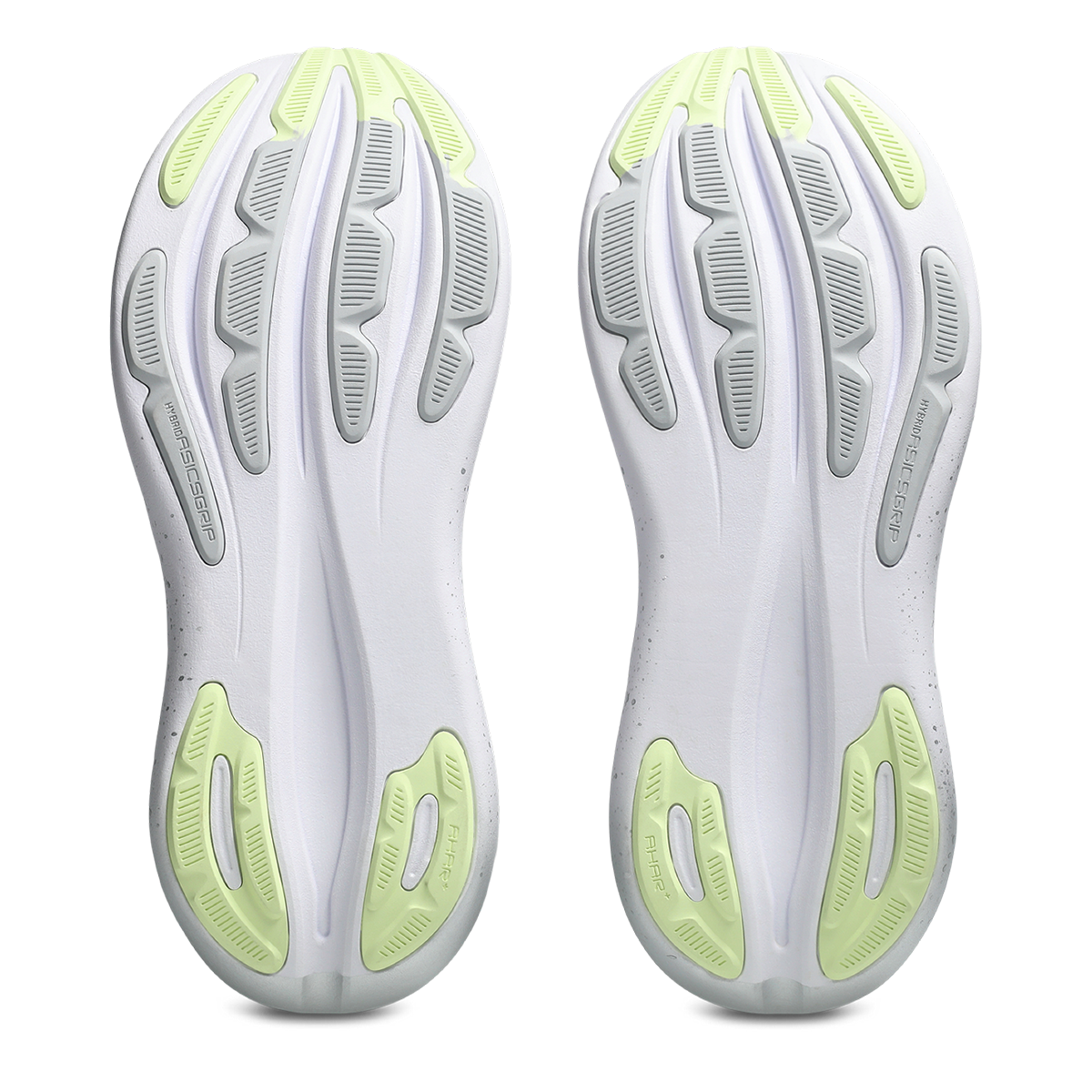 Asics Gel-Nimbus 28 Platinum — Platinum - Glow Green — Size B — Width 10 — Top View