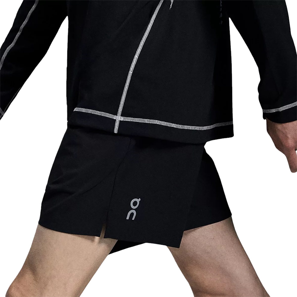 ON 5" Core Shorts — Black — Size XSmall — Top View