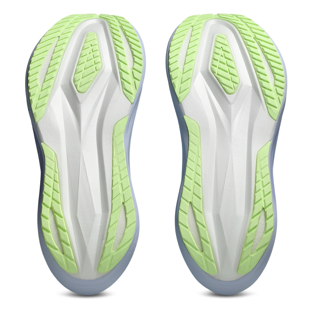 Asics Megablast — White - Piedmont Grey — Size D — Width 10 M / 11.5 W — Top View