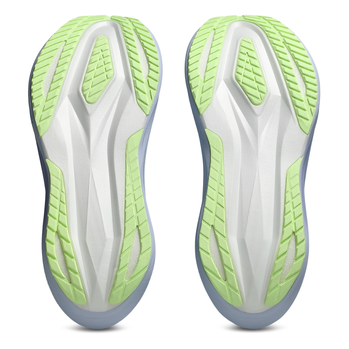 Asics Megablast — White - Piedmont Grey — Size D — Width 10 M / 11.5 W — Top View