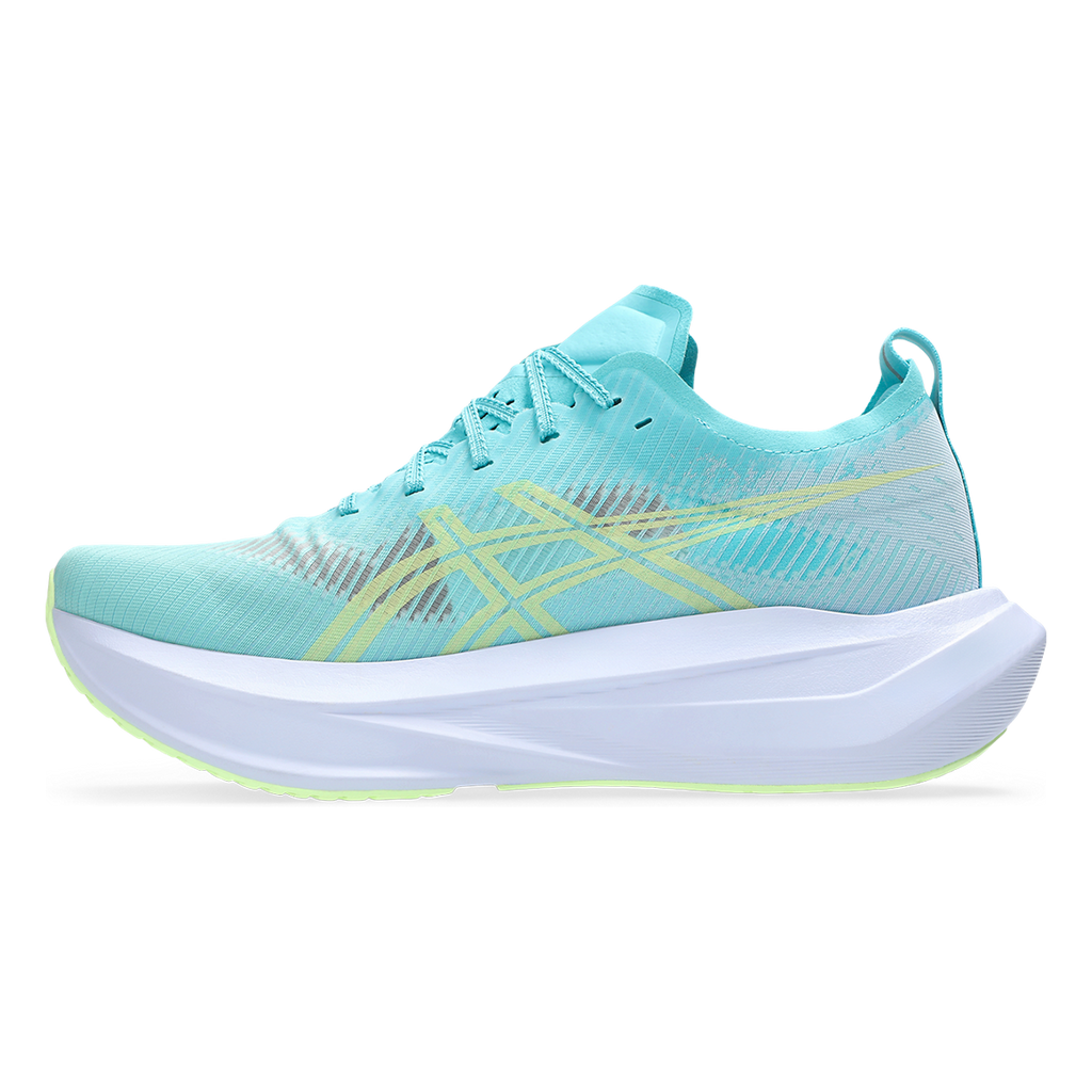 Asics Megablast — White - Piedmont Grey — Size D — Width 10 M / 11.5 W — Side View
