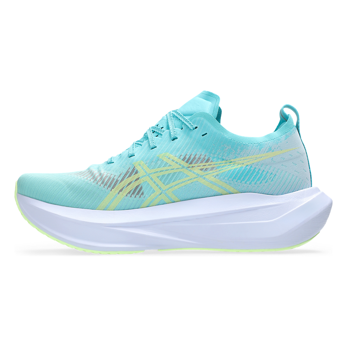 Asics Megablast — White - Piedmont Grey — Size D — Width 10 M / 11.5 W — Side View