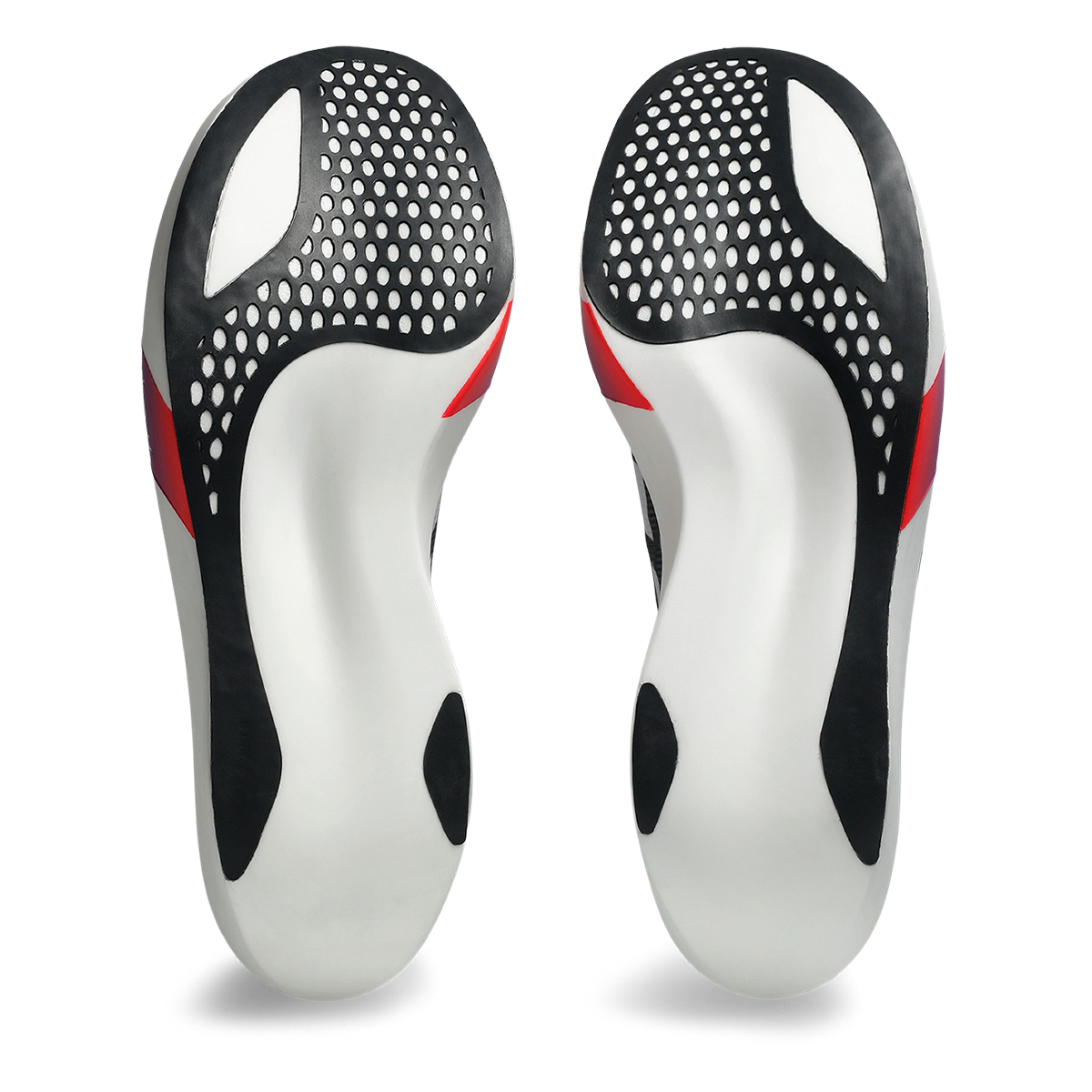 Asics Metaspeed Ray — White - Flash Red — Size D — Width 6 M / 7.5 W — Top View