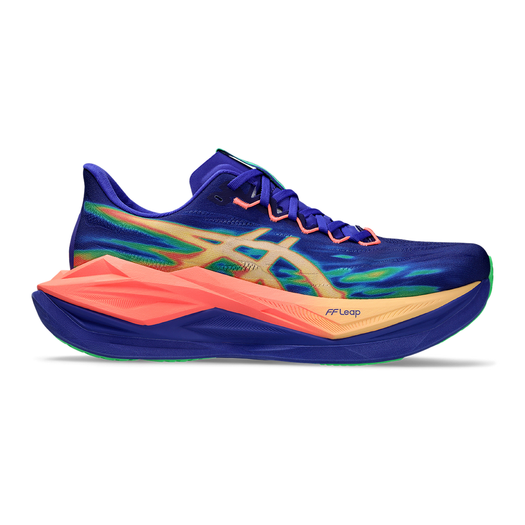 Asics Superblast 3 — White - Black — Size D — Width 10 M / 11.5 W — Detail View