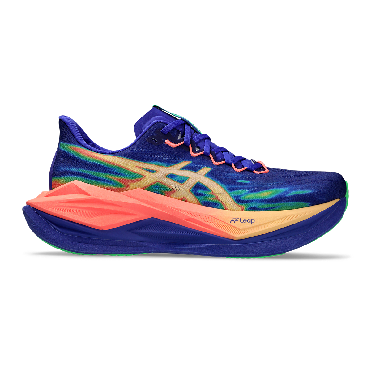 Asics Superblast 3 — White - Black — Size D — Width 10 M / 11.5 W — Detail View