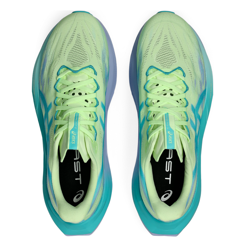 Asics Superblast 3 — White - Black — Size D — Width 10 M / 11.5 W — Back View