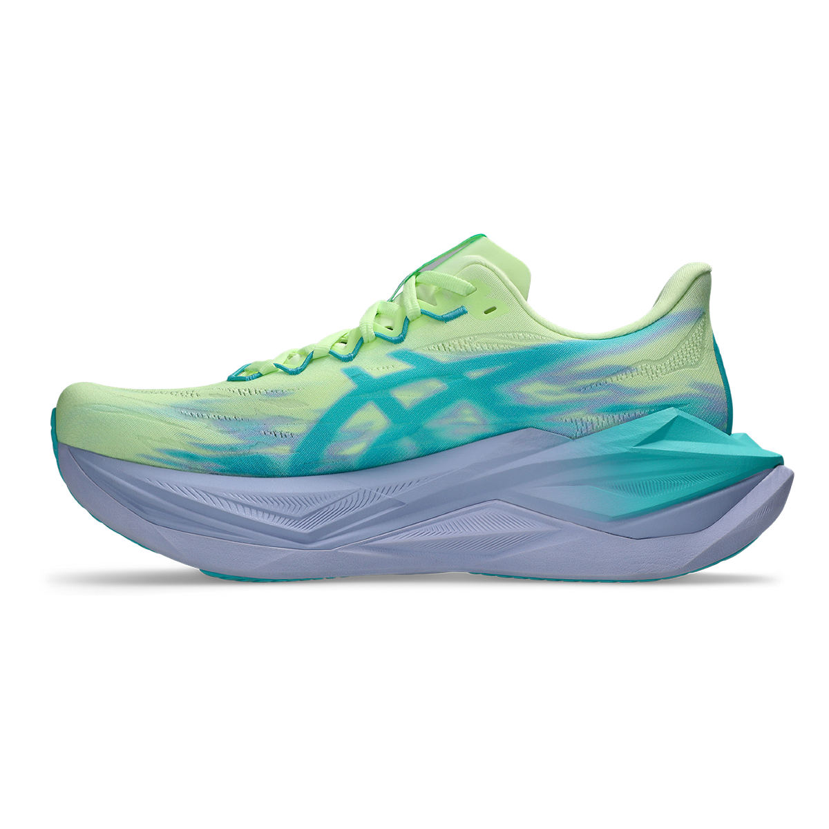 Asics Superblast 3 — White - Black — Size D — Width 10 M / 11.5 W — Side View