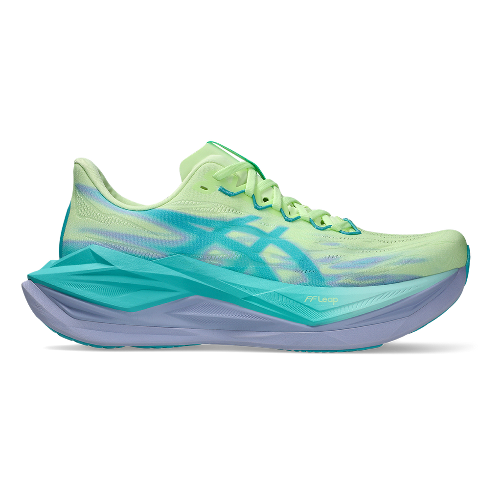 Asics Superblast 3 — White - Black — Size D — Width 10 M / 11.5 W — Front View