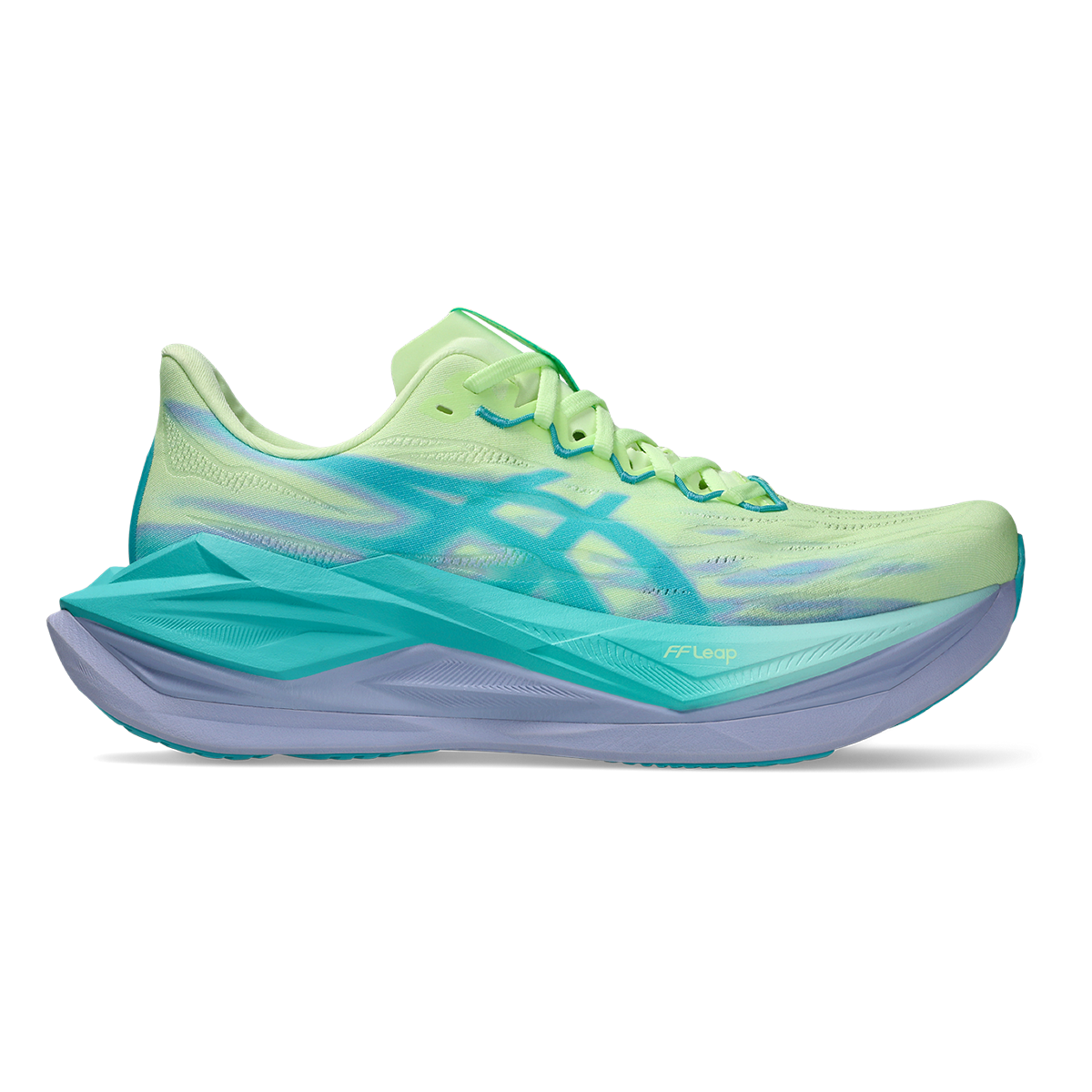 Asics Superblast 3 — White - Black — Size D — Width 10 M / 11.5 W — Front View