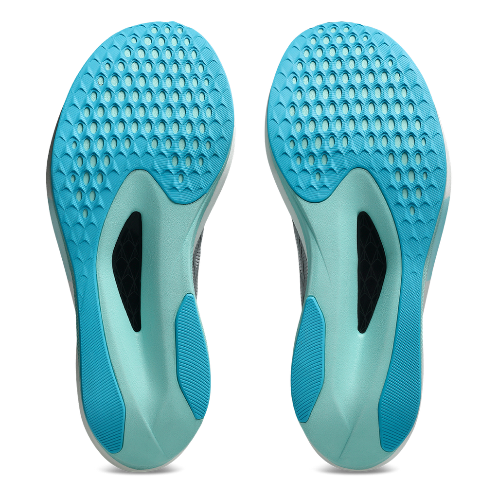 Asics Magic Speed 5 — Vital Green - Carrier Grey — Size D — Width 8.5 M / 10 W — Top View