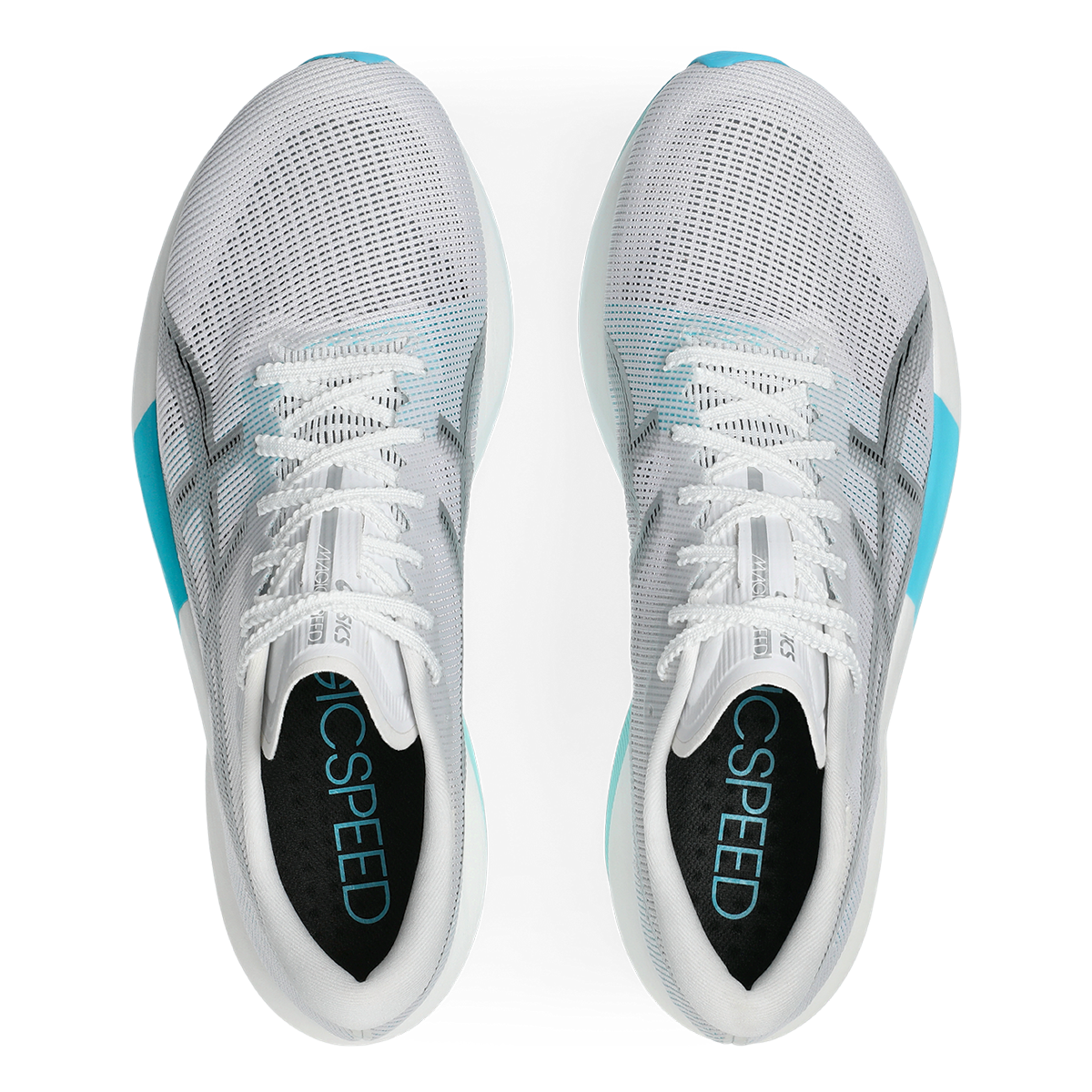 Asics Magic Speed 5 — Vital Green - Carrier Grey — Size D — Width 8.5 M / 10 W — Back View