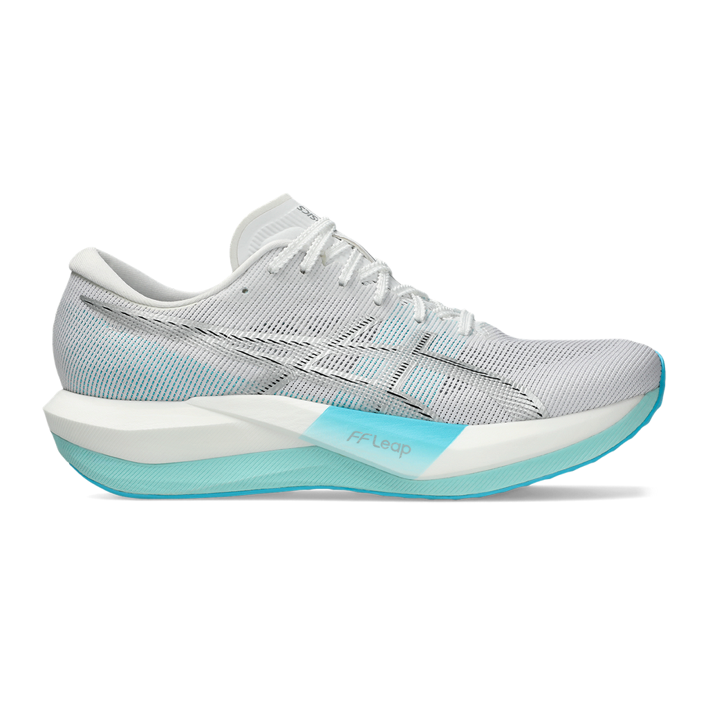Asics Magic Speed 5 — Vital Green - Carrier Grey — Size D — Width 8.5 M / 10 W — Front View