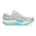 Asics Magic Speed 5 — Vital Green - Carrier Grey — Size D — Width 8.5 M / 10 W — Front View