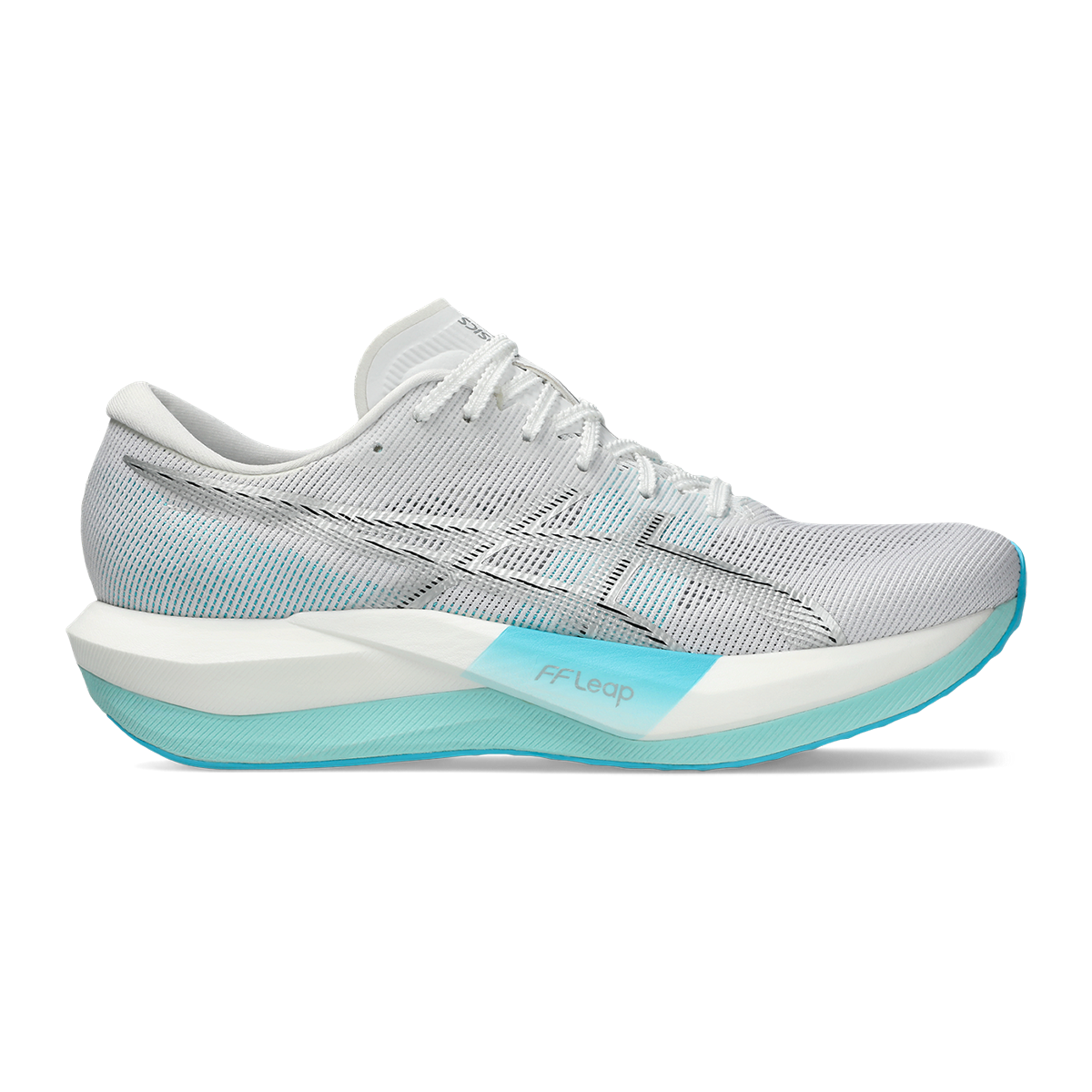 Asics Magic Speed 5 — Vital Green - Carrier Grey — Size D — Width 8.5 M / 10 W — Front View
