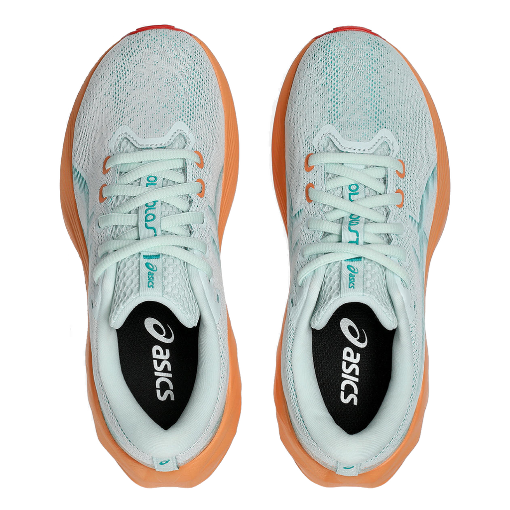 Asics Novablast 5 Grade School — Soothing Sea - Wave Teal — Size Y — Width 1 — Back View