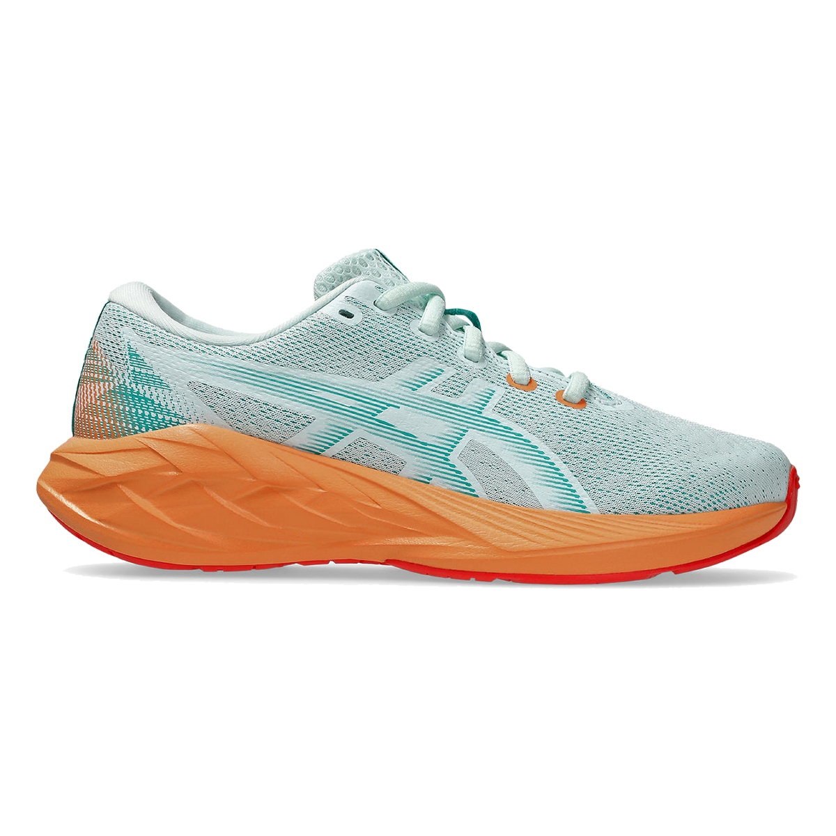Asics Novablast 5 Grade School — Soothing Sea - Wave Teal — Size Y — Width 1 — Front View