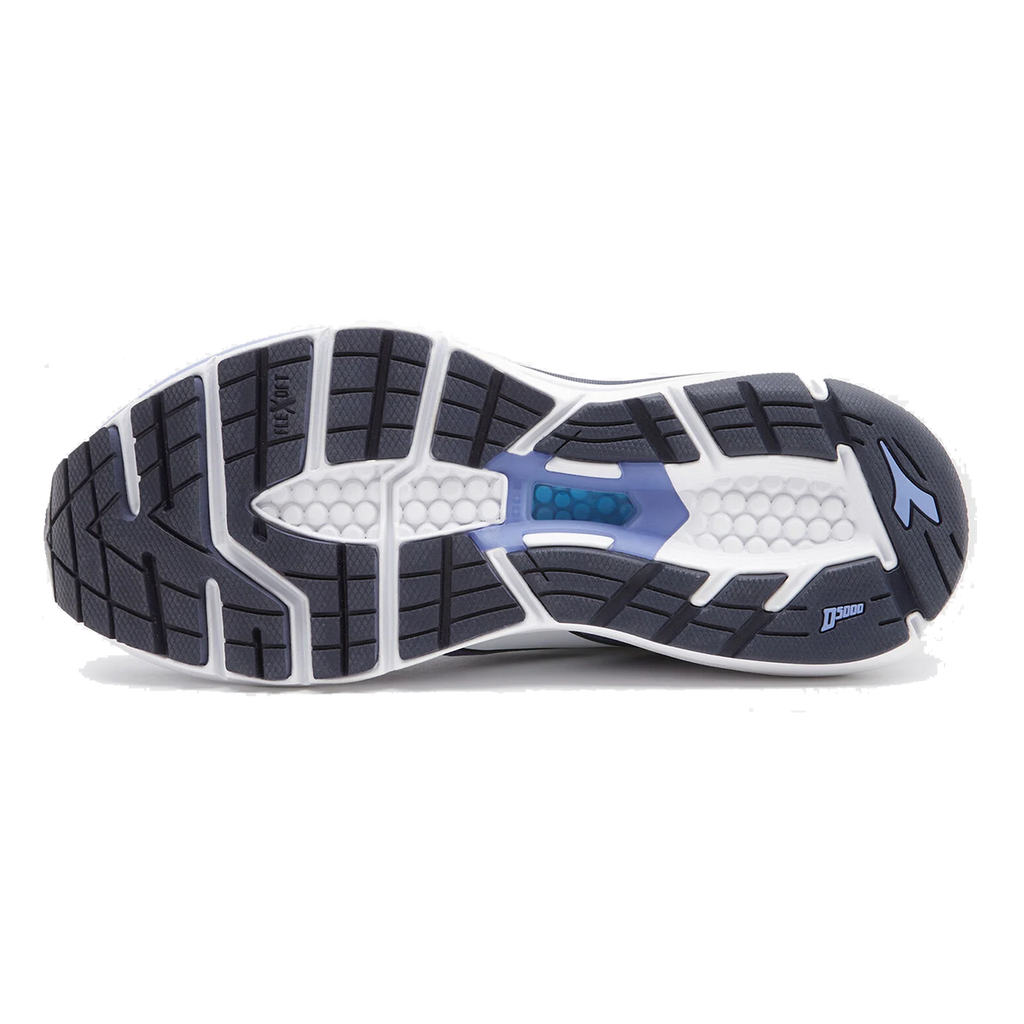 Diadora Mythos Blushield 7 Vortice — Navy Blue - White - Deep Periwinkle — Size B — Width 10 — Top View