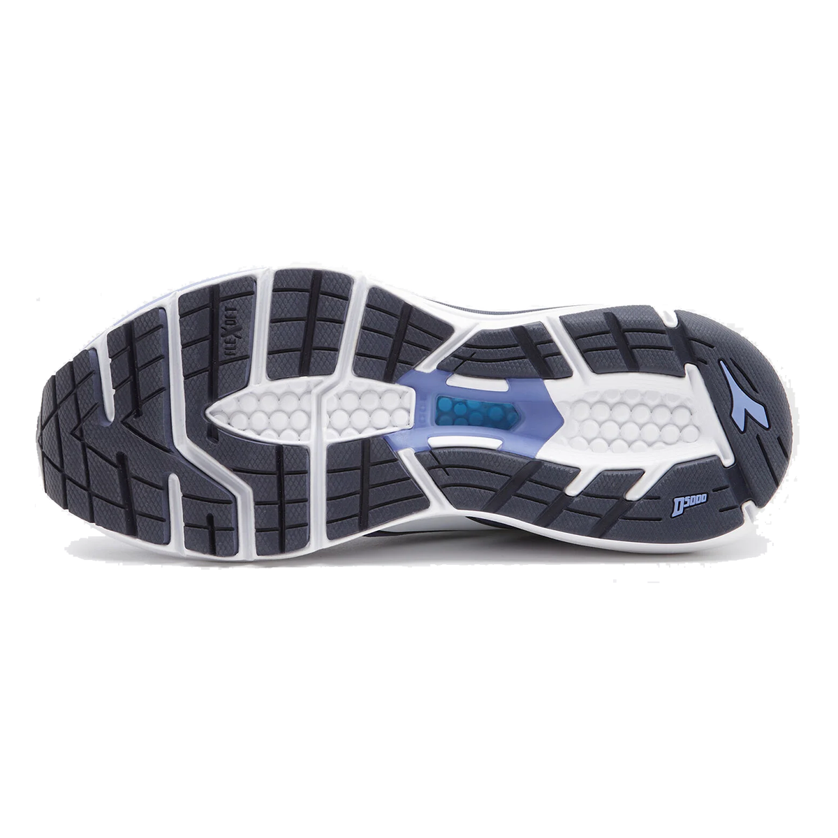 Diadora Mythos Blushield 7 Vortice — Navy Blue - White - Deep Periwinkle — Size B — Width 10 — Top View