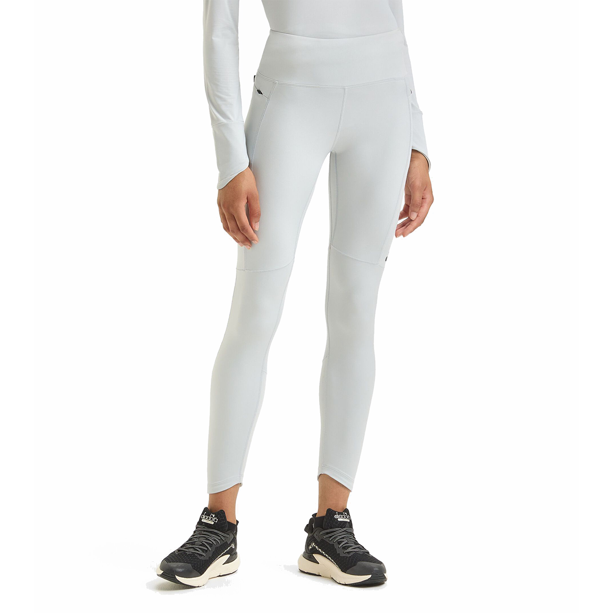 Diadora Run Crew Tight — Grey Cloud — Size XSmall — Alternate View 7