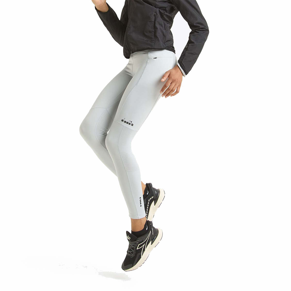 Diadora Run Crew Tight — Grey Cloud — Size XSmall — Alternate View 8