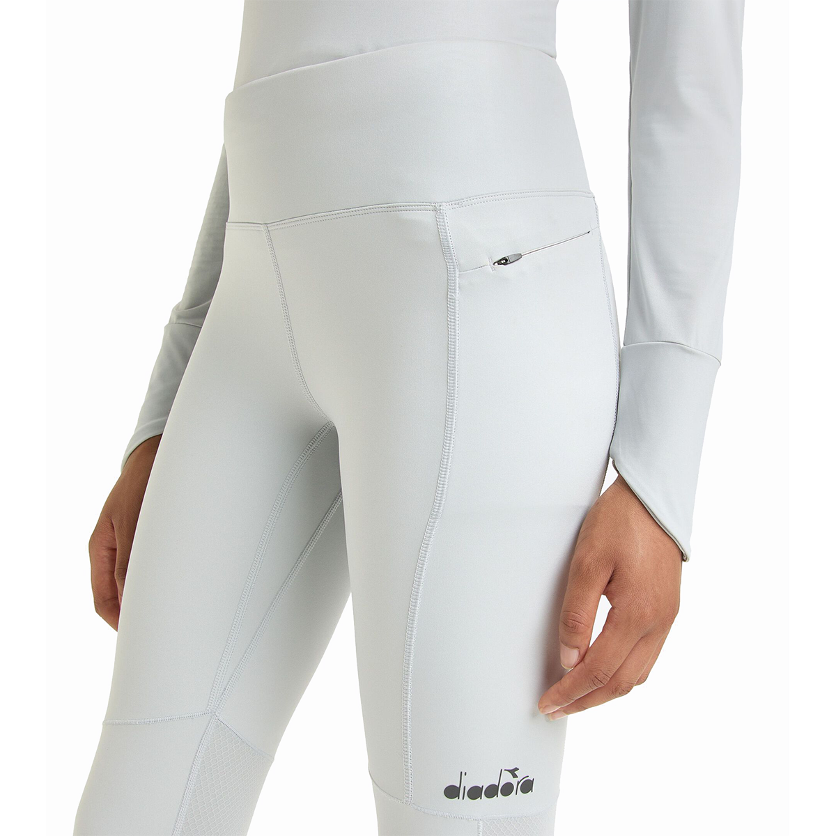 Diadora Run Crew Tight — Grey Cloud — Size XSmall — Alternate View 11