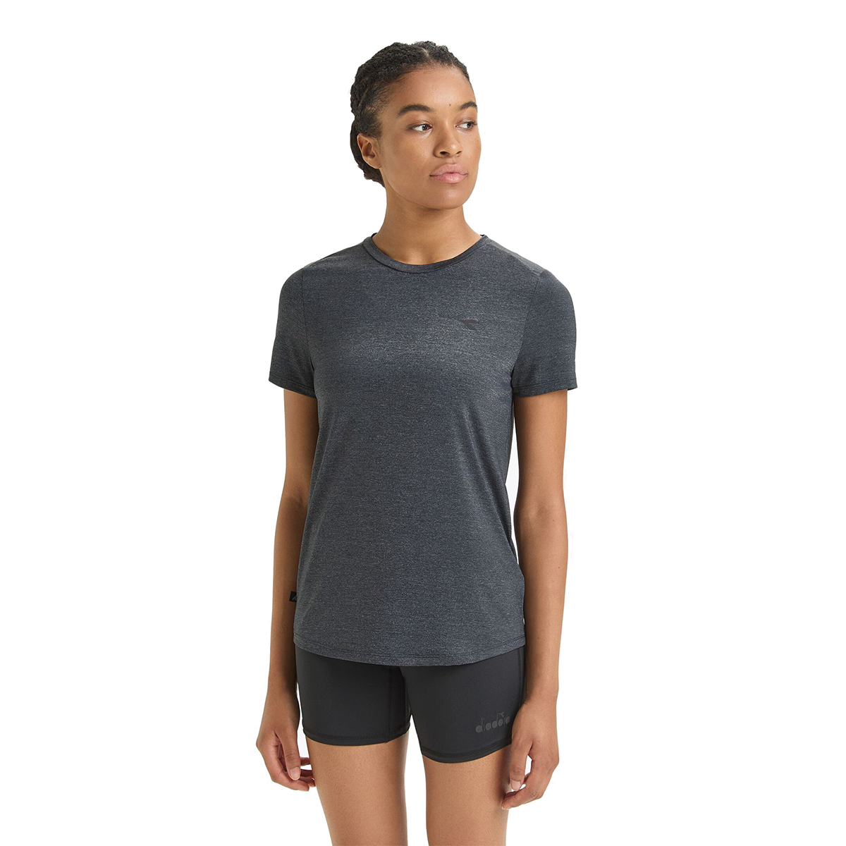 Diadora Tech Tee — Black — Size XSmall — Front View