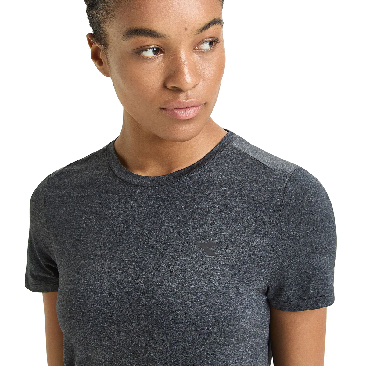 Diadora Tech Tee — Black — Size XSmall — Top View
