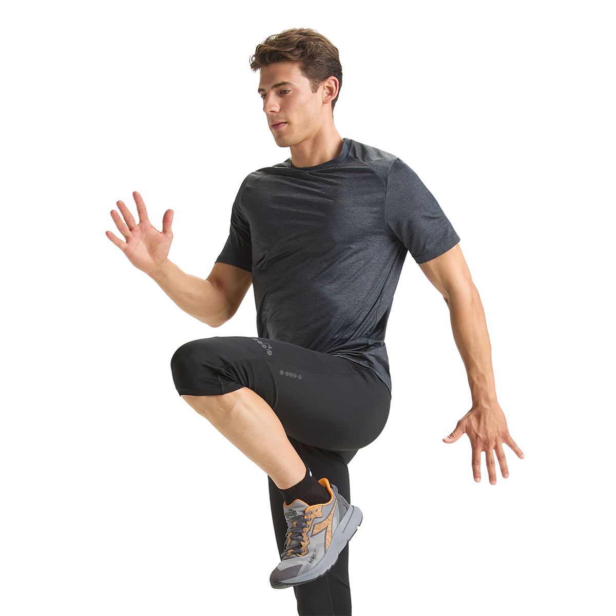 Diadora Tech Tee — Black — Size Small — Side View