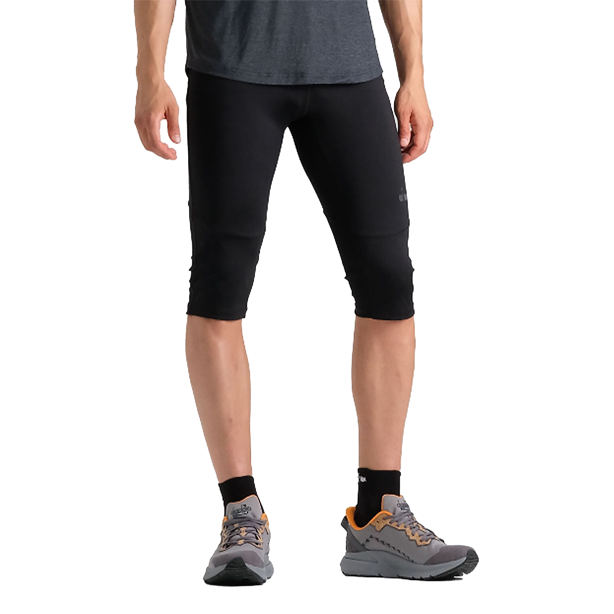 Diadora Run Crew 3/4 Tight — Black — Size Large — Side View