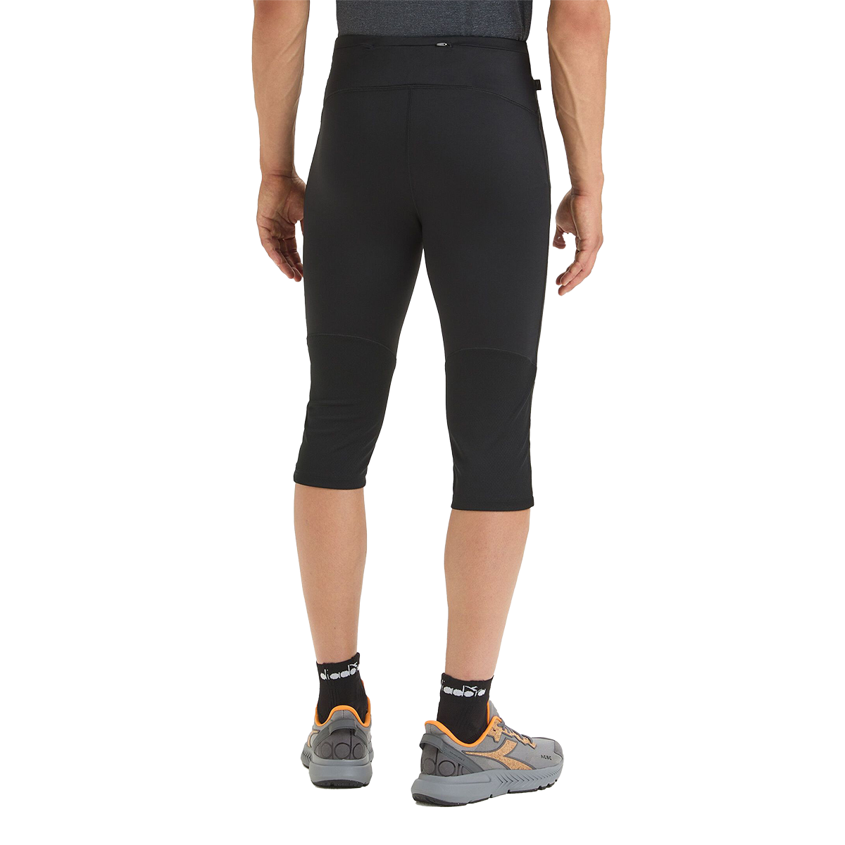 Diadora Run Crew 3/4 Tight — Black — Size Large — Back View