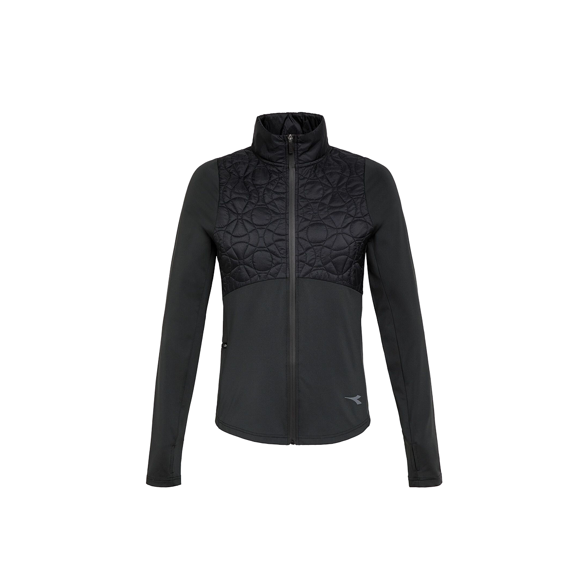 Diadora Run Winter Protection Jacket — Black — Size Small — Top View