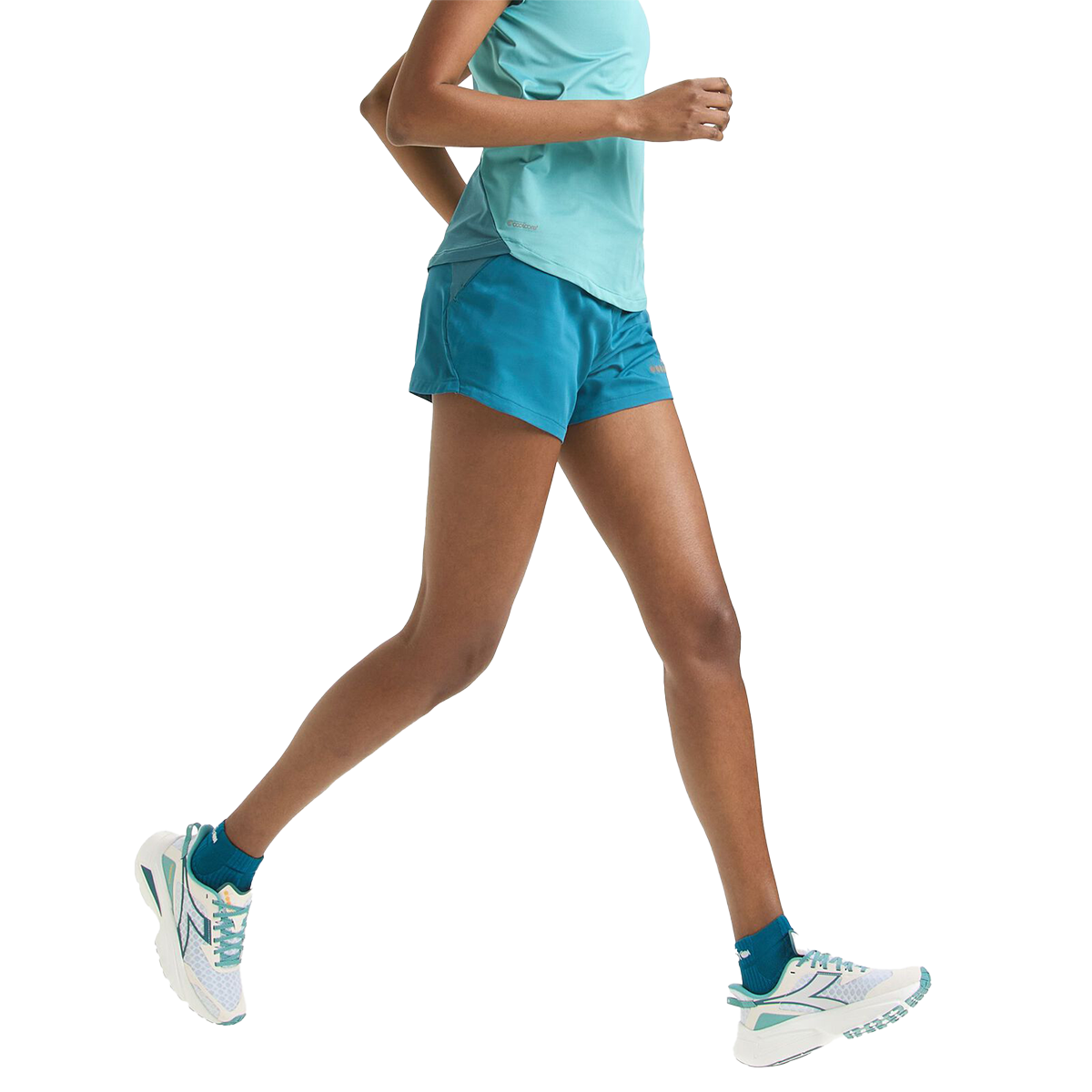 Diadora Super Light Shorts 4" — Colonial Blue — Size Large — Side View