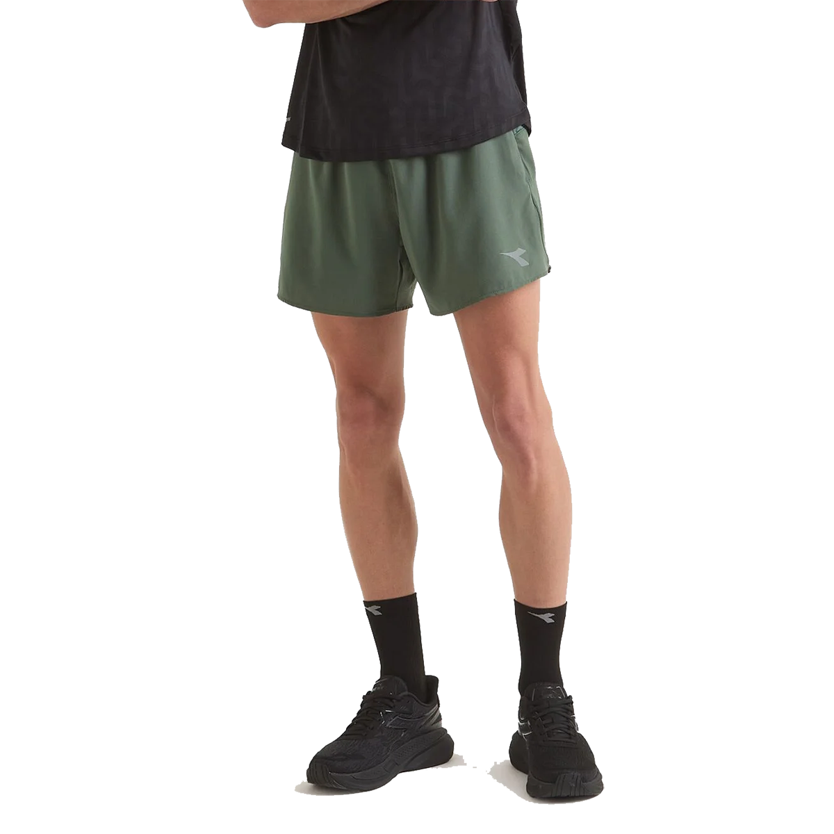 Diadora Super Light Shorts 5" — Black — Size Large — Side View