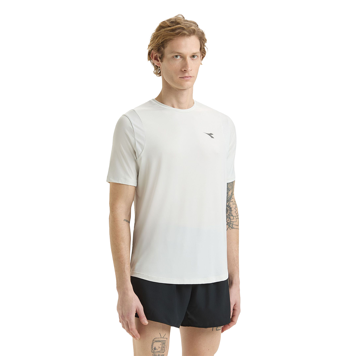 Diadora Run Crew Tech Tee — Kumquat — Size Large — Back View