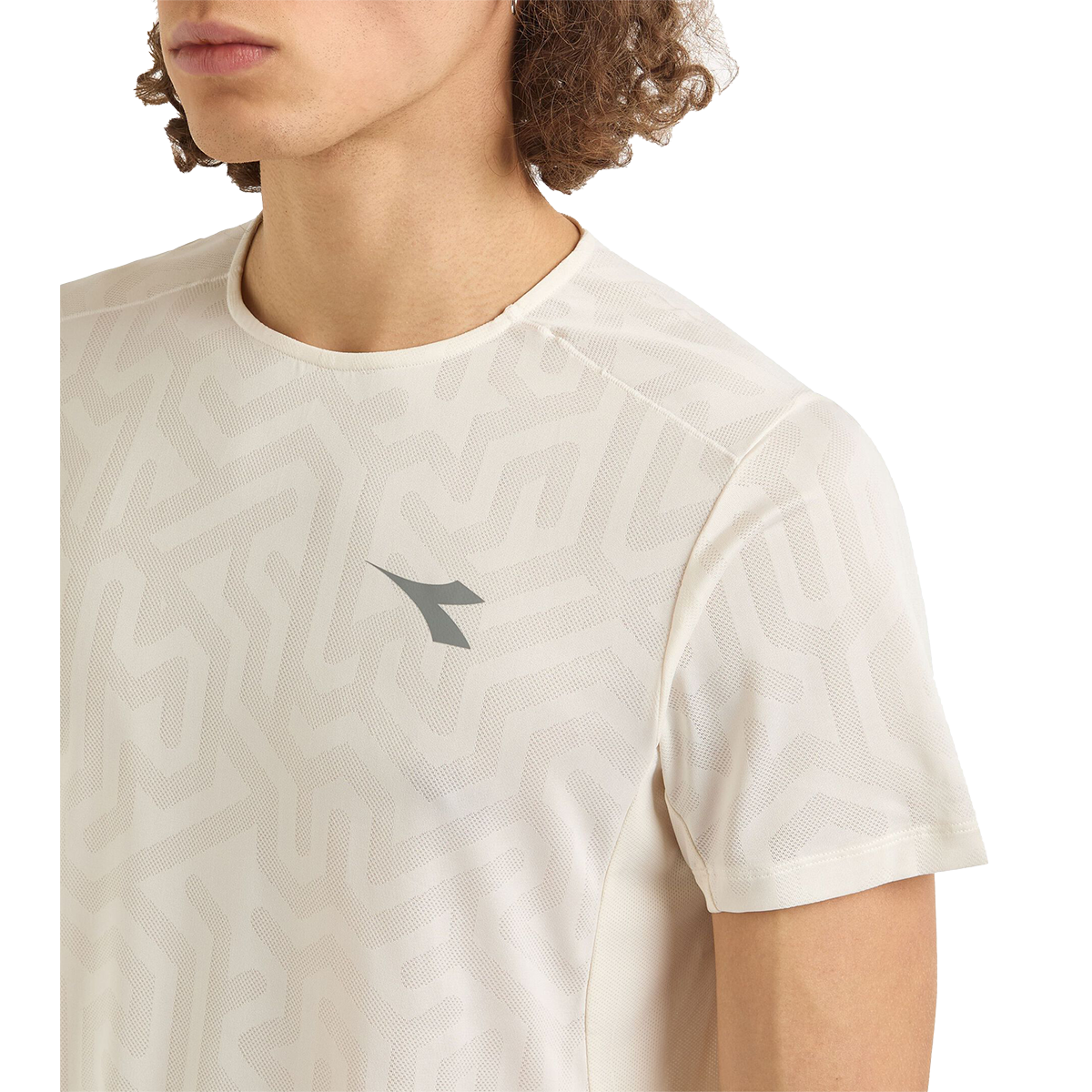 Diadora Super Light SS T-Shirt Whisper White — Whisper White — Size XSmall — Back View