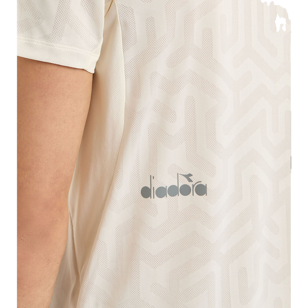 Diadora Super Light SS T-Shirt Whisper White — Whisper White — Size XSmall — Top View