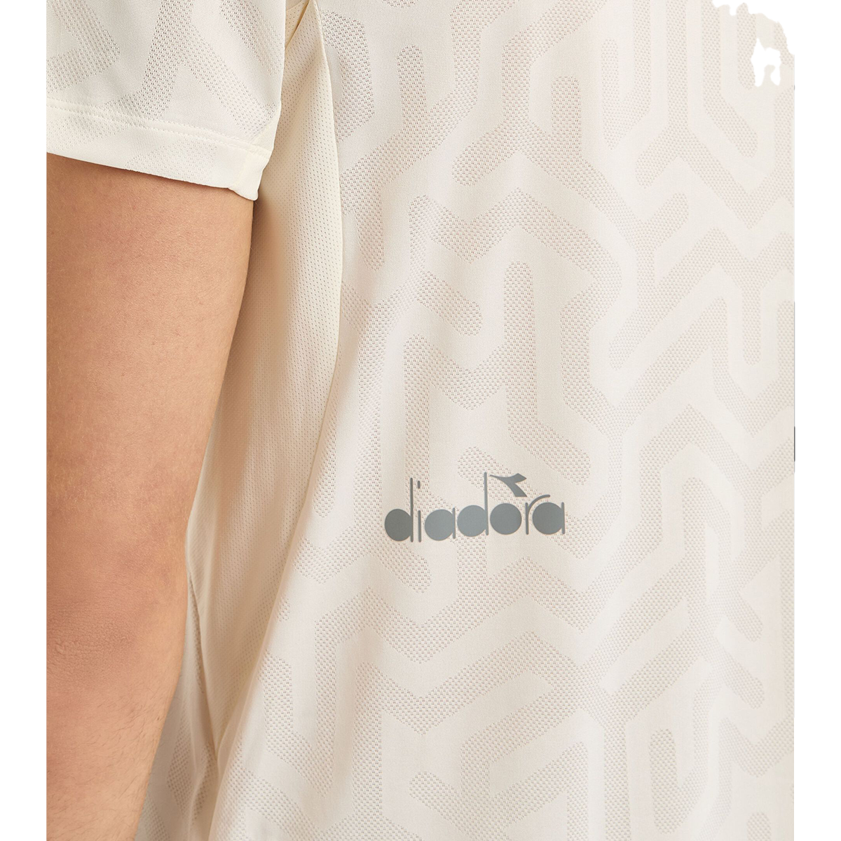 Diadora Super Light SS T-Shirt Whisper White — Whisper White — Size XSmall — Top View