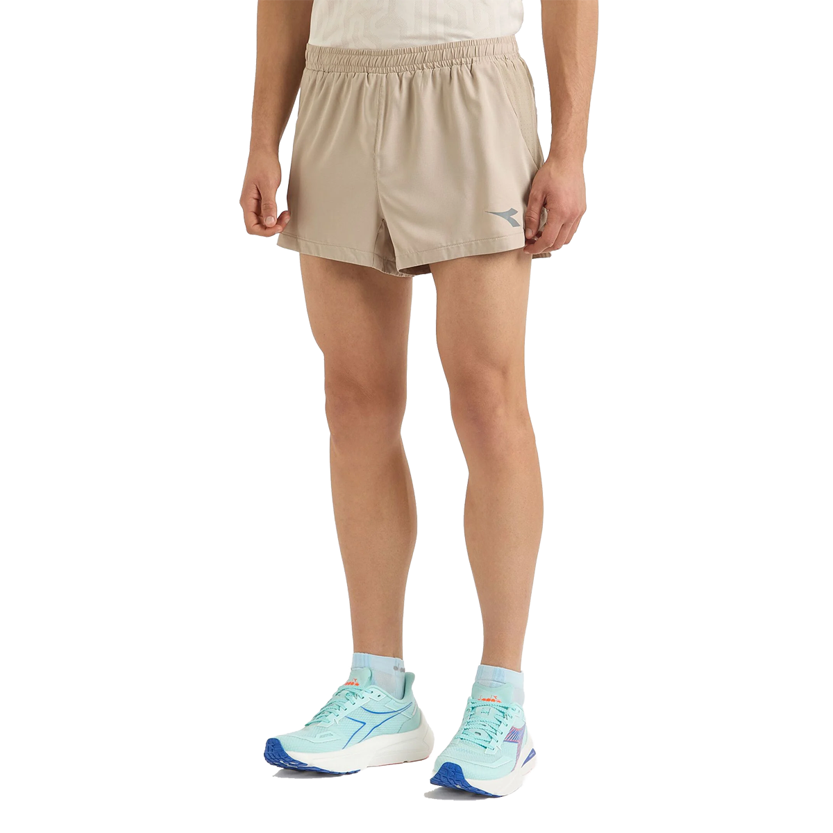 Diadora Super Light Split Shorts 3" — Black - Black — Size Small — Lifestyle View