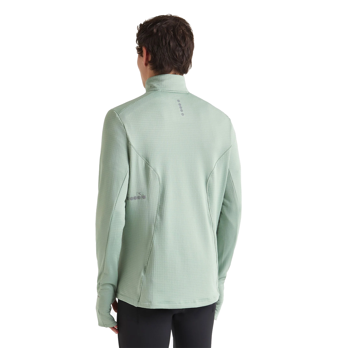 Diadora Warm Up Winter Protection Pullover — Black — Size Small — Back View