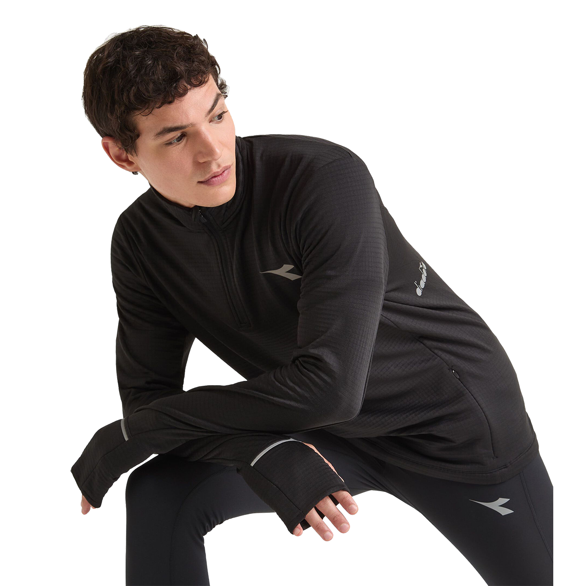 Diadora Warm Up Winter Protection Pullover — Black — Size Small — Alternate View 8