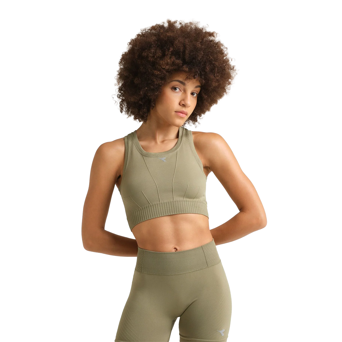 Diadora L. Top Stratouno — Sage Green — Size XSmall / Small — Side View