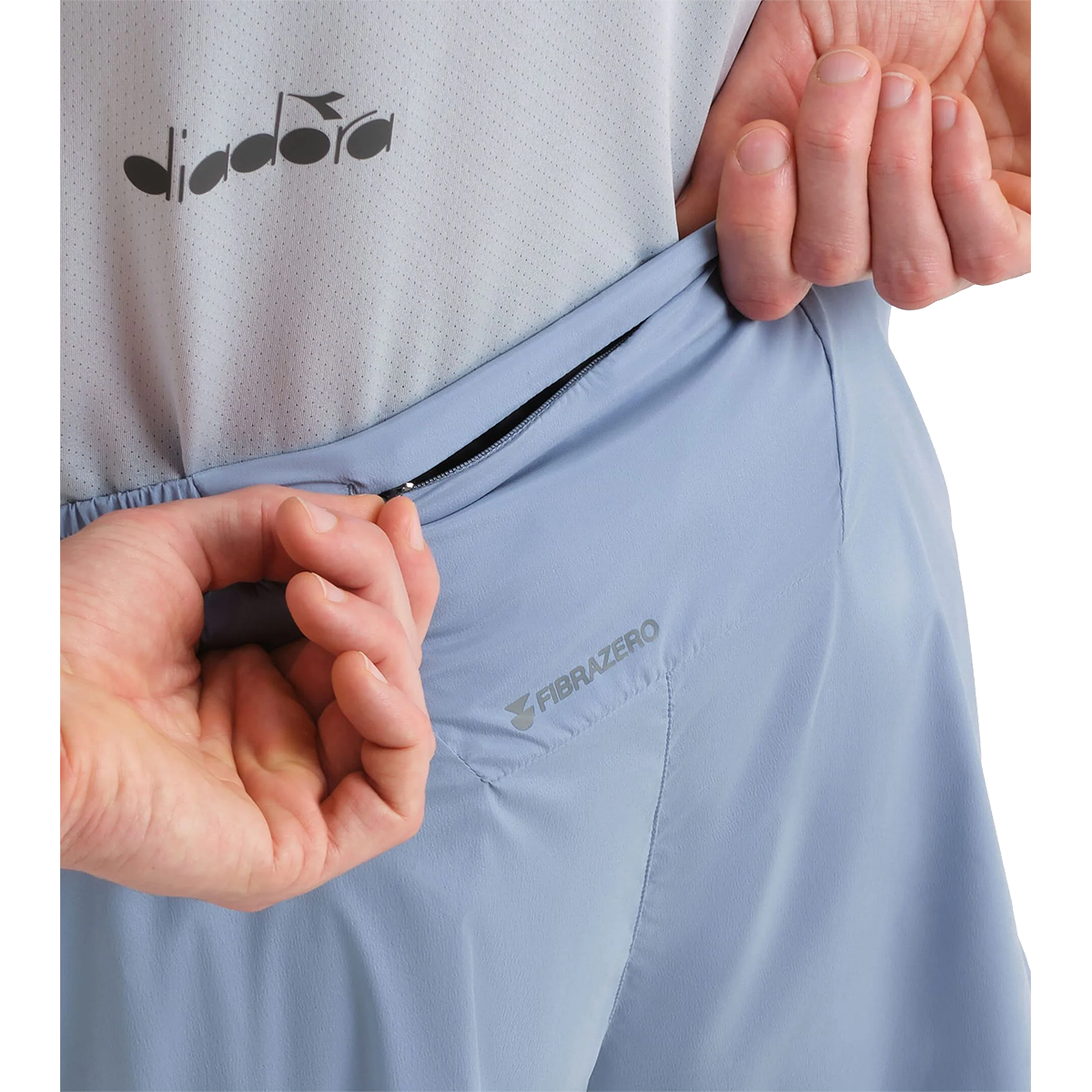 Diadora Shorts 5 Super Light Fibrazero — Endless Sky — Size Large — Detail View